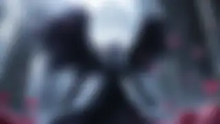 Black-winged fallen angel — Dark anime wallpaper