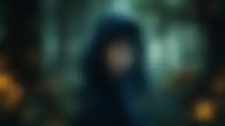 Mysterious girl with glowing eyes in the dark — Dark anime wallpaper