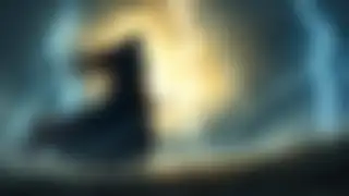 Warrior with sword in thunderstorm — Rain anime wallpaper